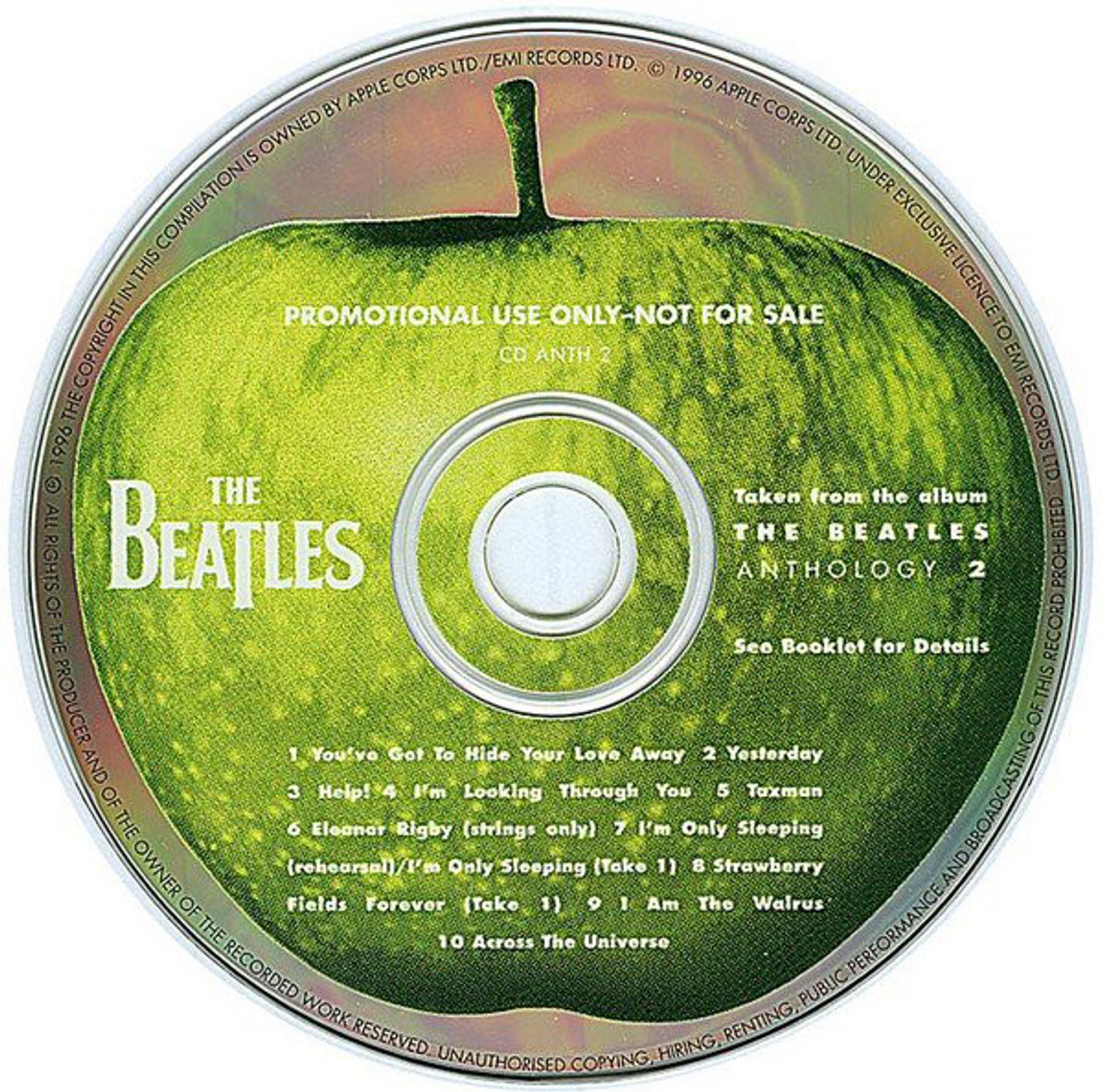 Beatles - Anthology 2 CD Promo - Rockaway Records Australia