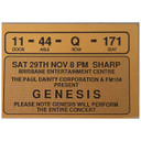 Genesis - Invisible Tour 1986/87 Original Concert Program With Ticket & Sticker