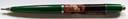 Beatles - Original 1960s Denmark Green Plastic Ballpoint Click Pen W/Beatles Signatures