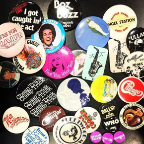 Various Artists - Assorted Tin Promo & Badges 70s & 80s Badge