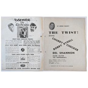 Chubby Checker & Bobby Rydell - Lee Gordon Presents The Twist  1962 Australian Original Concert Tour Program