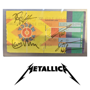 Metallica - Framed Concert Ticket Autographed