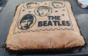 Beatles - 1960s Square Pink Cushion