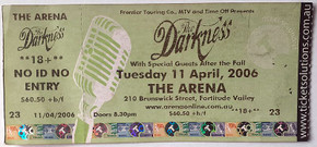 Darkness - 2005 Original World Tour Program With Concert Ticket