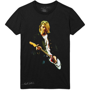 Nirvana - Kurt Cobain Guitar Photo Colour Unisex T-Shirt