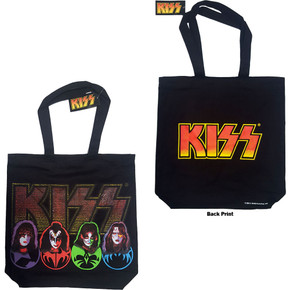 Kiss - Faces & Logo Cotton Tote Bag Kiss - Faces & Logo Cotton Tote Bag