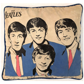 Beatles - Original 1964 Nordic House Pillow With Blue Back