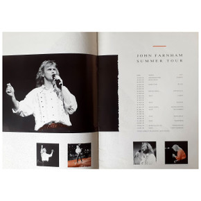 John Farnham - Summer Tour 1989 Concert Program