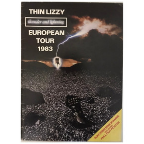 Thin Lizzy - Thunder And Lightning European Tour 1983 Original Concert Tour Program With Ticket