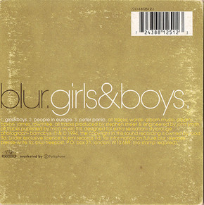 Blur - Girls & Boys 3 Track CD Single
