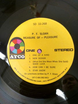 P. F. Sloan - Mesure Of Pleasure Vinyl LP (Used)