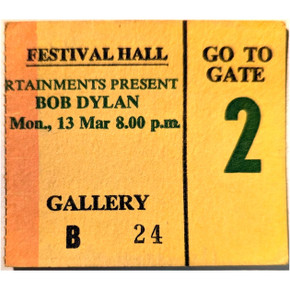 Bob Dylan - Australia / New Zealand Tour 1978 Original Vintage Concert Ticket