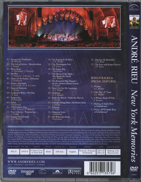 André Rieu - New York Memories (Live At Radio City Music Hall) DVD (Used) André Rieu - New York Memories (Live At Radio City Music Hall) DVD (Used)