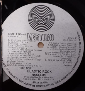 Nucleus - Elastic Rock Vinyl (Secondhand)