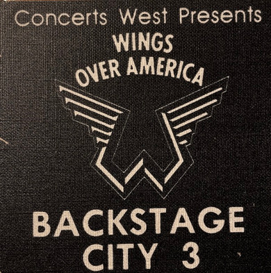 Wings - Wings Over America Backstage Pass (Paul McCartney Beatles)
