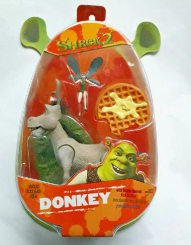 Shrek 2 - Donkey With Scented Waffle & Magical Pixie 5 Inch Collectable Action Figure