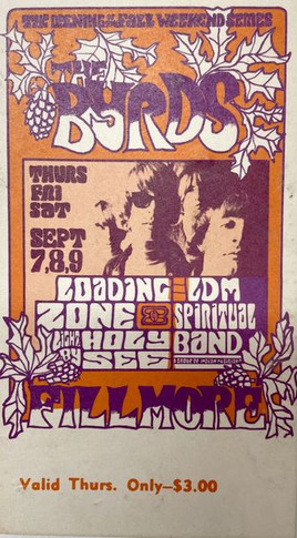Byrds -  Concert Ticket