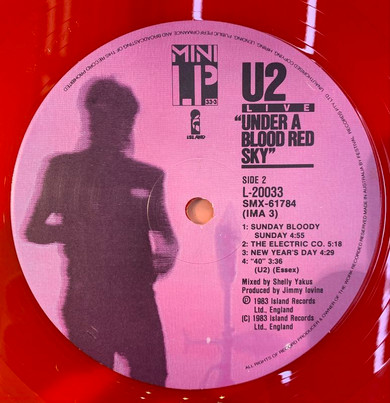 U2 - Live "Under A Blood Red Sky" Red Coloured Vinyl LP (Used)