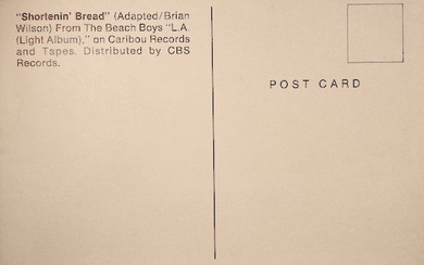Beach Boys - Postcard 'Shortening' Bread' L.A. Light