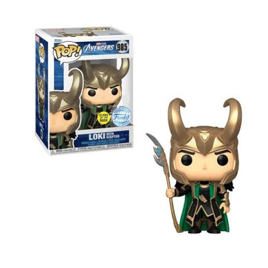 Avengers Movie - Loki With Scepter US Exclusive Glow Pop! Vinyl