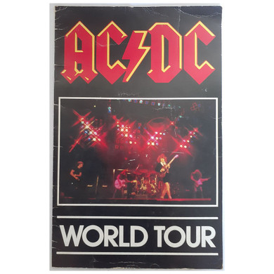 AC/DC - Hell's Bells 1980 World Tour Original Concert Tour Program With Ticket