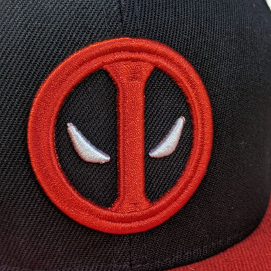 Deadpool - Black With Red Brim Logo Cap