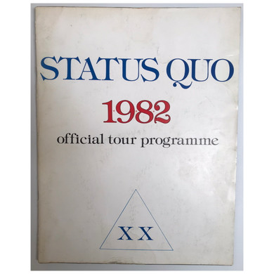 Status Quo - 1+9+8+2 XX 1982 UK Original Concert Tour Program With Hammersmith Odeon Ticket