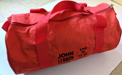 John Lennon - Original 1980s Live In New York City Sony Capitol Records Red Promo Overnight Bag