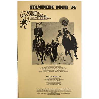 Doobie Brothers - Stampede Across Australia 1976 Original Concert Tour Program