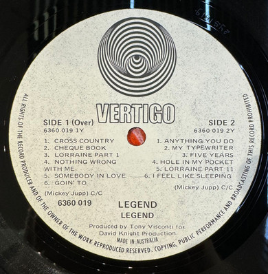 Legend – Legend Vinyl LP (Used)