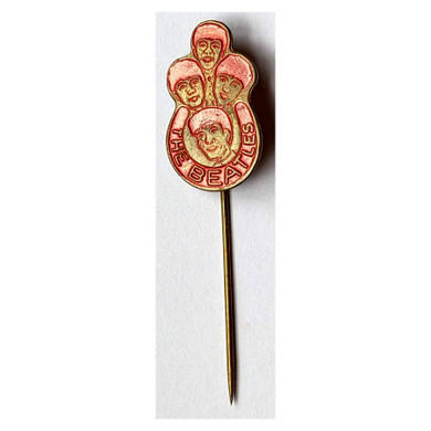Beatles - Original 1960s Netherlands/Holland Red Brass Collectable Pin