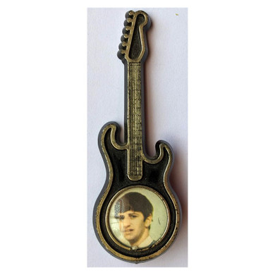 Beatles - Original 1960s Ringo Starr Invicta Guitar Fabulous Beatles Jewellery Brooch Pin