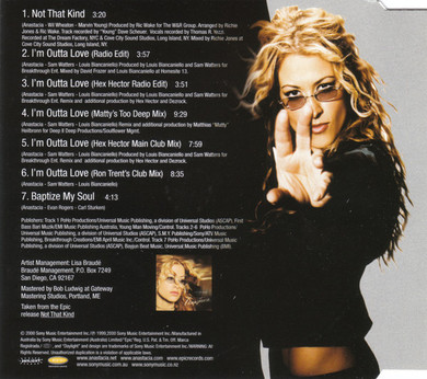 Anastacia - Not That Kind 7 Track CD Single