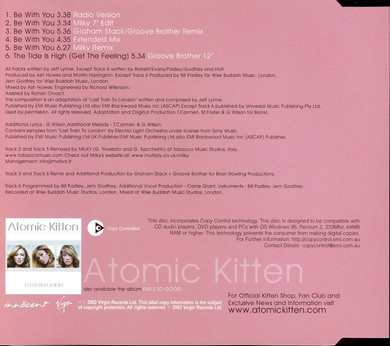 Atomic Kitten - Be With You (Limited Edition) 6 Track CD Single