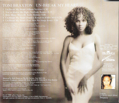 Toni Braxton - Un-Break My Heart 5 Track CD Single