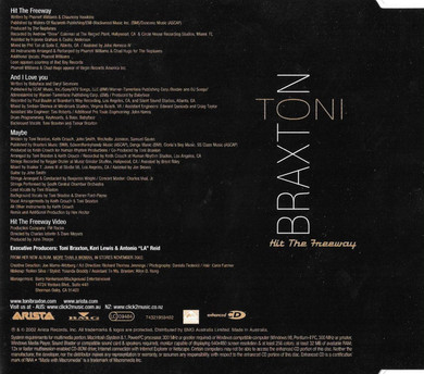 Toni Braxton - Hit The Freeway 4 Track + Video CD Single