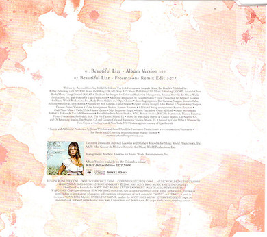 Beyonce & Shakira - Beautiful Liar 2 Track CD Single