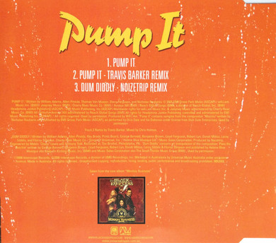 Black Eyed Peas - Pump It 3 Track CD Single