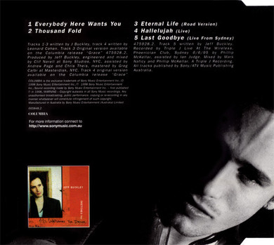 Jeff Buckley - Everybody Here Wants You 5 Track CD Single