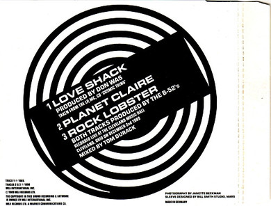 B-52's - Love Shack 3 Track CD Single