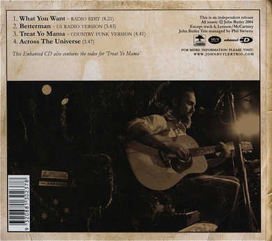 John Butler Trio - What You Want 4 Track + Video CD Single