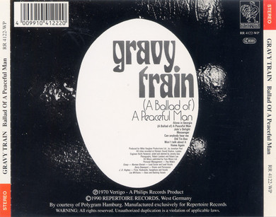 Gravy Train - (A Ballad Of) A Peaceful Man CD