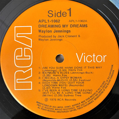 Waylon Jennings - Waylon Dreaming My Dreams Vinyl LP (Used)