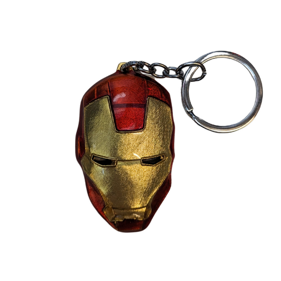 Iron Man - Metal Red & Gol Helmet Keyring