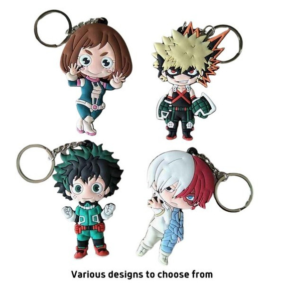 My Hero Academia - Assorted Characters Rubber 8cm Keyring