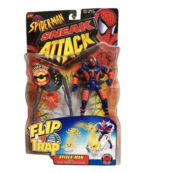 Spider-Man - Spider-Man With Web Trap Sneak Attack Flip N' Trap Collectable Figure