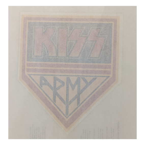 Kiss - 1976 Kiss Army Original Iron On Transfer