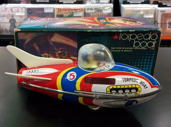 Torpedo Boat Tin Toy Collectable Figure