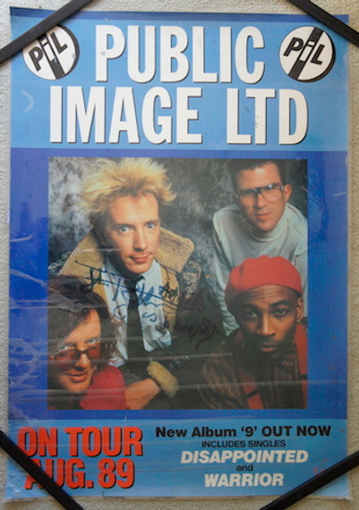 Public Image Ltd 1989 Promo Laminated Collectable Poster Autographed