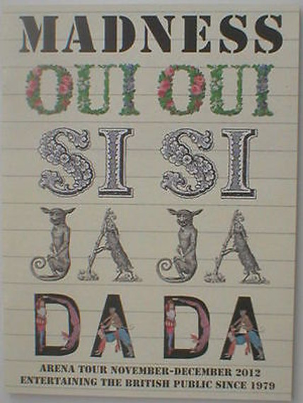 Madness - Oui Oui Si Si Ja Ja Da Da Original 2012 UK Concert Tour Program
